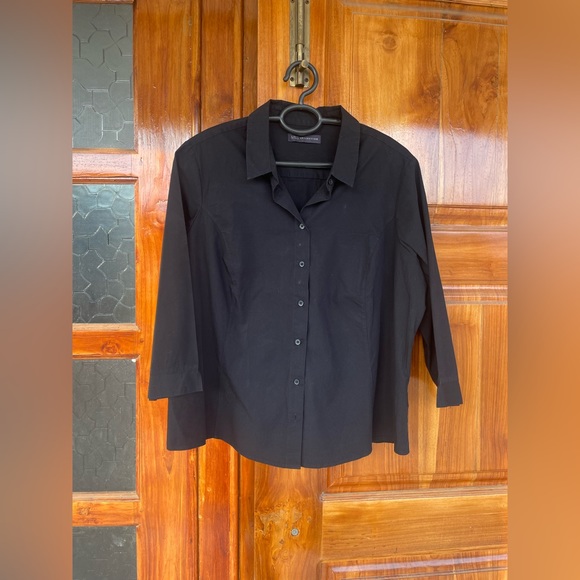 Marks & Spencer’s Tops - M&S black button down shirt. Size 20. Mildly used